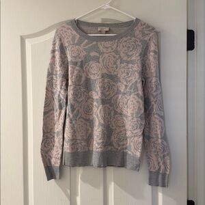 Loft rose sweater medium